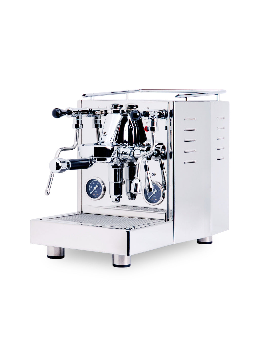 Lucca M58 Espresso Machine with Flow Control, Chrome with Black