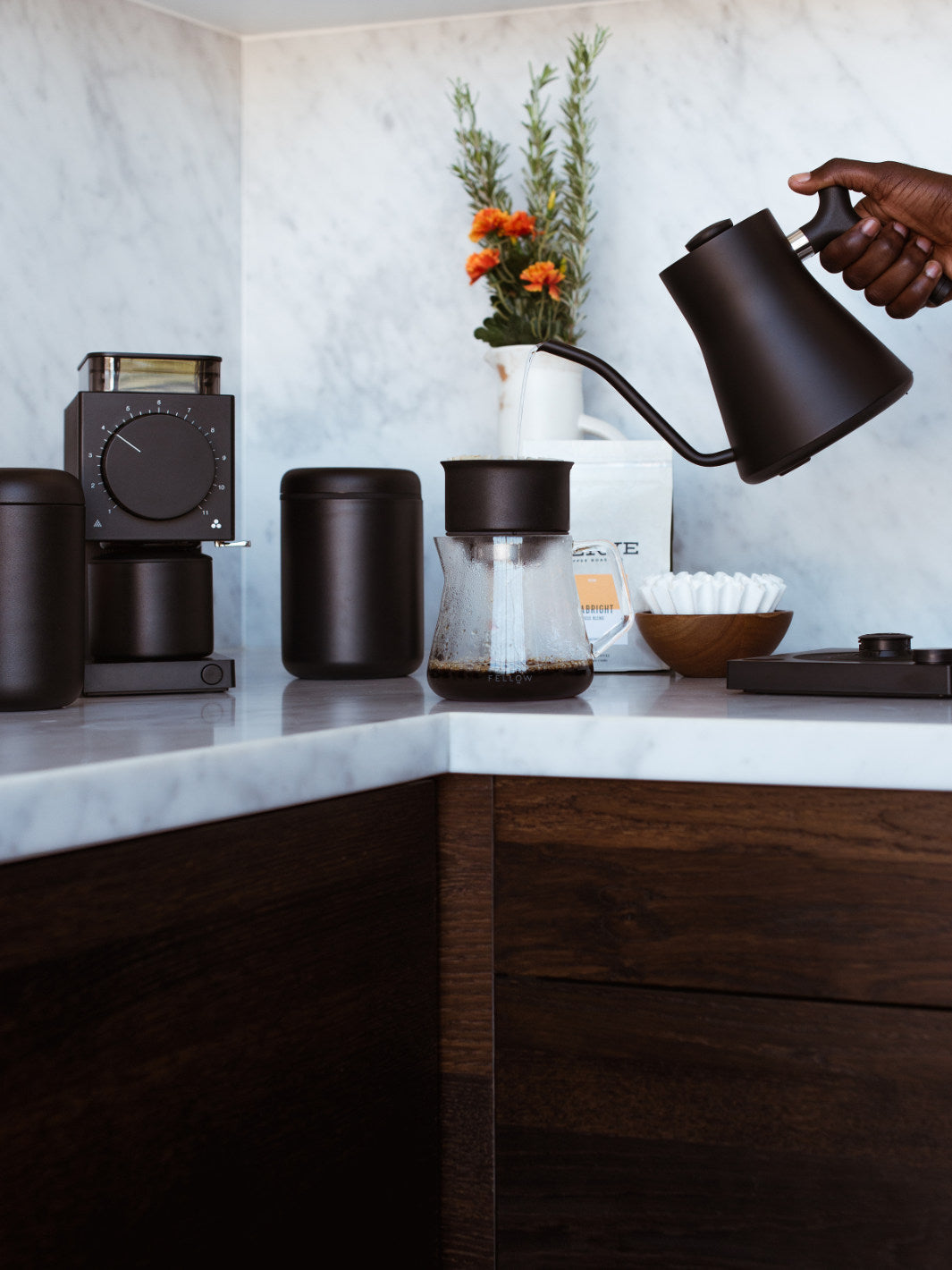 Fellow Mighty Stagg [X] Pour Over Set in Matte Black