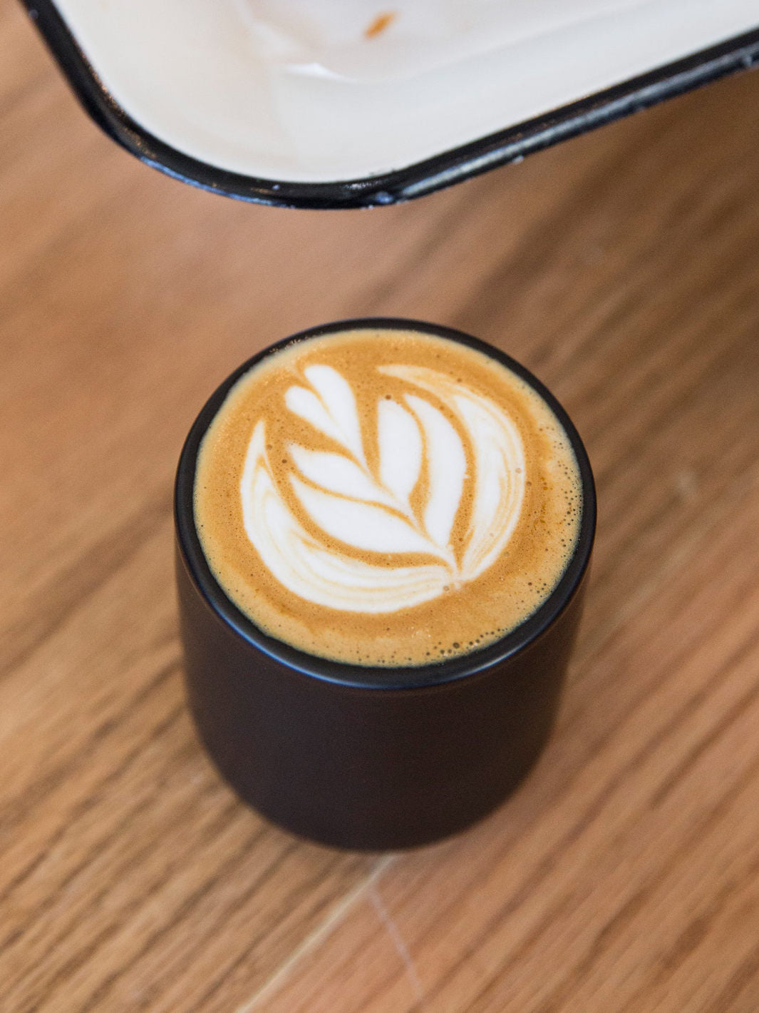 One Espresso/cortado Cup with or Without Handle: Blue-grey/white