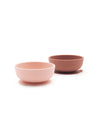 Photo of EKOBO Bambino Silicone Suction Bowl Set (2 bowls) ( Blush / Terracotta ) [ EKOBO ] [ Bowls ]